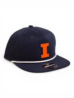 Illinois Fighting Illini Orange 3D Perforated Rope Hat- Navy/ White